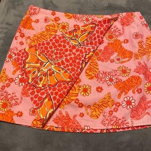 Lilly Pulitzer reversible wrap skirt size 8